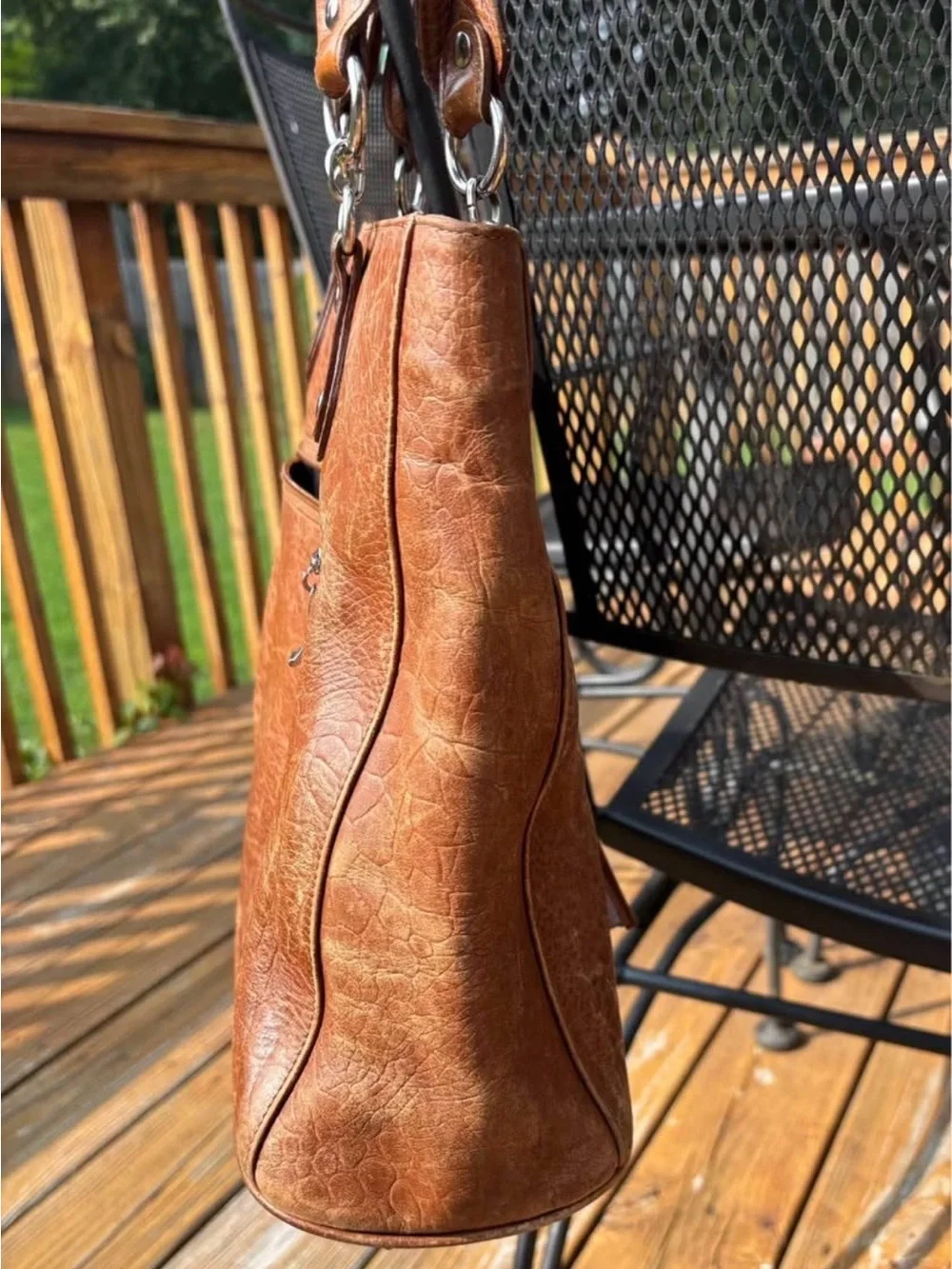 Women’s Brown Leather Tassel Tote Bag